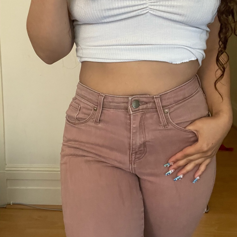 Pink skinny jeans